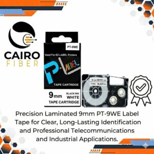 Label Tape Cassette 8M compatible with Casio ( 6, 9 and 12mm )